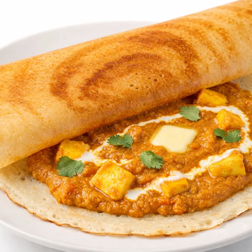 Onion Paneer Butter Masala Dosa