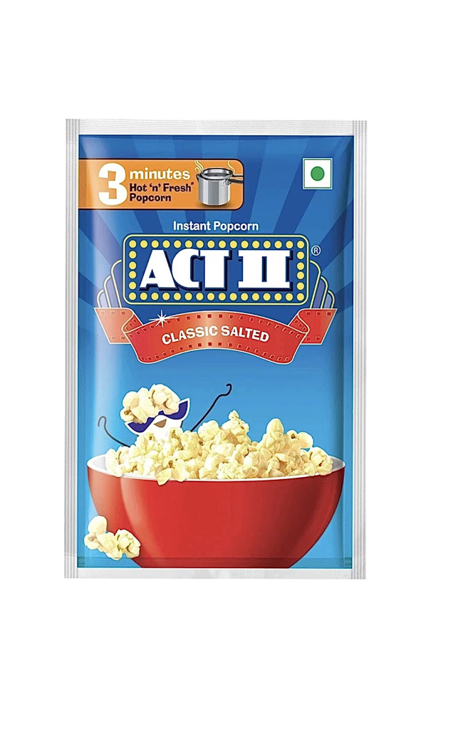 ACT II Instant Popcorn - Classic Salted Salted Popcorn (5 g Extra in Pack) (30 g)