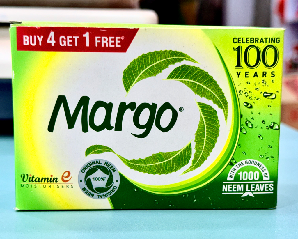 Margo Vitamin E Moisturisers Neem soap (Combo Pack 4 + 1 Free, 100 g each) (4 x 100 g)
