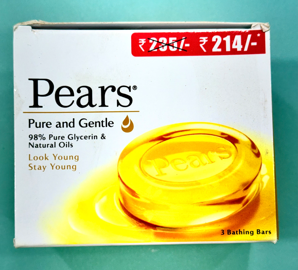 Pears Pure & Gentle Soap Bar ,Paraben-Free For Soft Skin (3 x 125 g)