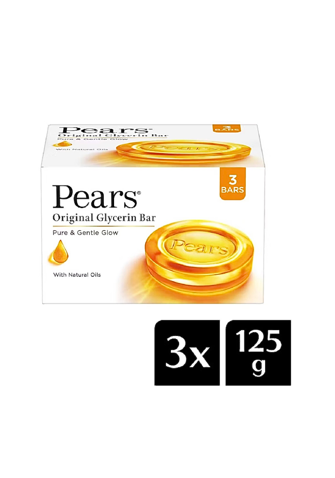 Pears Pure & Gentle Soap Bar ,Paraben-Free For Soft Skin (3 x 125 g)