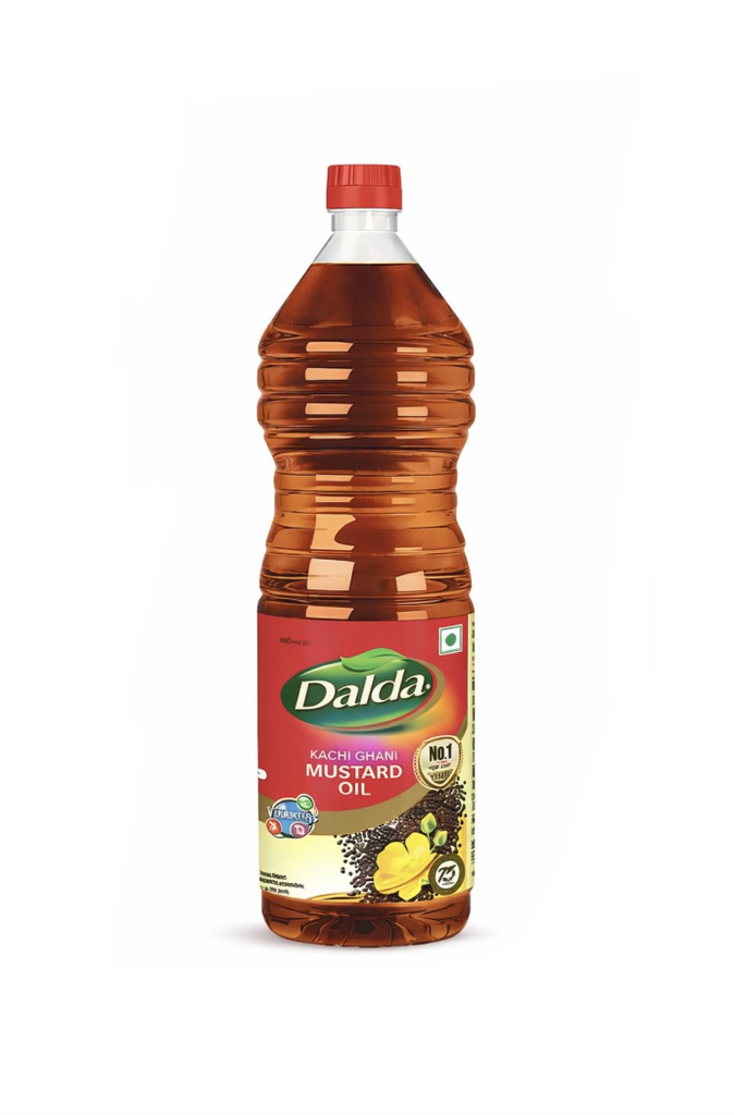 Dalda Kachi Ghani mustard oil bottle, 1L