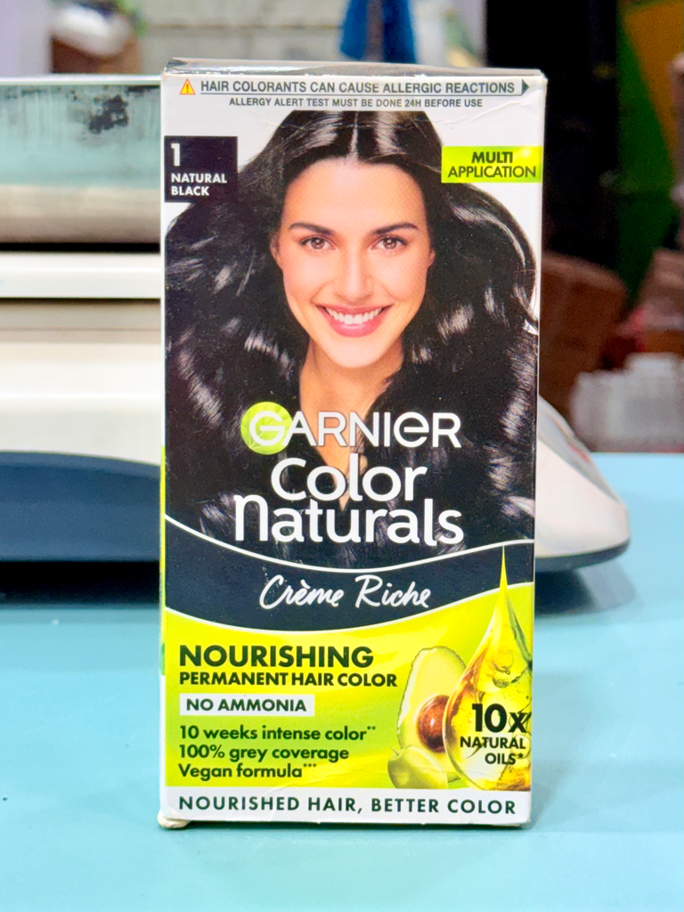 GARNIER Color Naturals Creme Hair Colour |Long-lasting color & Shine , Shade 1, Natural Black