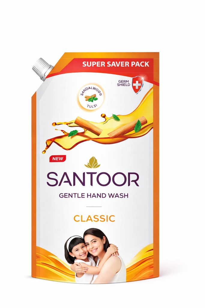 Savlon Herbal Sensitive Germ Protection Refill Pouch | 90% Natural Origin Hand Wash Pouch (650 ml)