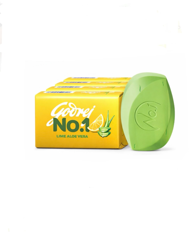 Godrej No.1 Lime & Aloe Vera Bath Soap Buy 4 Get 1 free (100g Each)