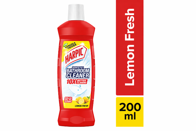 Harpic Disinfectant Bathroom Cleaner Liquid Lemon (250ml)