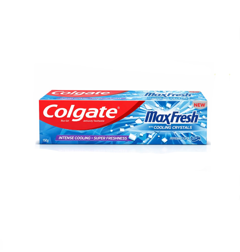 Colgate MaxFresh Toothpaste, Blue Gel Paste with Menthol: Peppermint Ice (Combo Pack) Toothpaste (150g) 