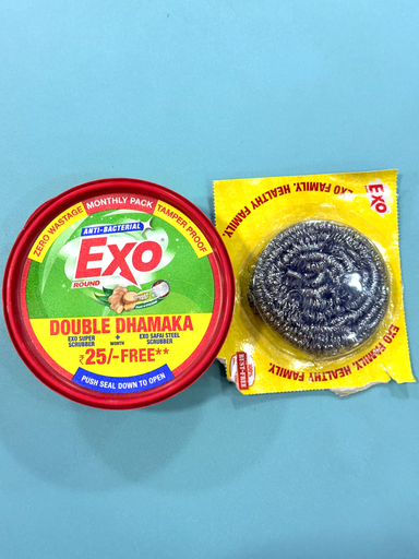 Exo Touch & Shine Round Dishwash Bar 500g free exo jali