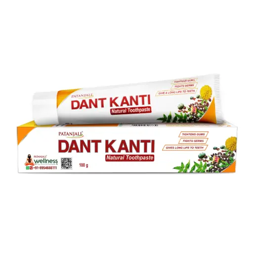 PATANJALI Dant Kanti Medicated Oral Gel for Teeth Whitening Toothpaste  (100 g)