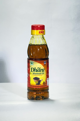 DHARA Kachi Ghani Mustard Oil Bottel (Sarson Tel)  180g 