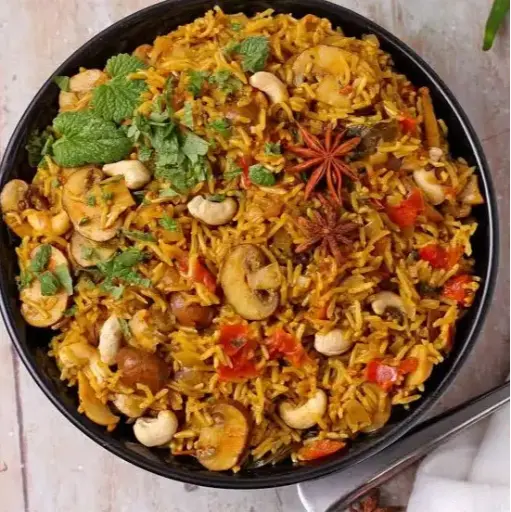 Mushroom Hydrabadi Biryani